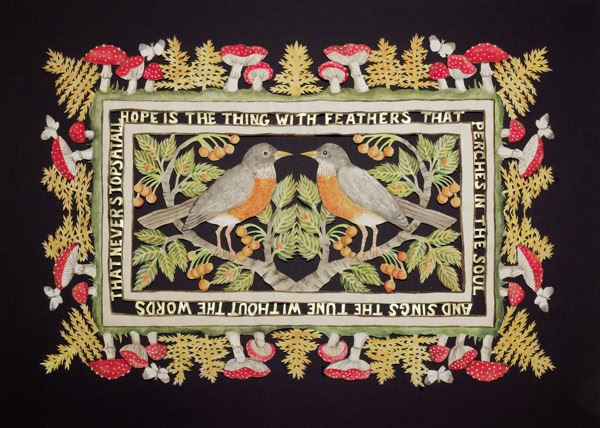 13 1/2"  x  17 1/2" framed